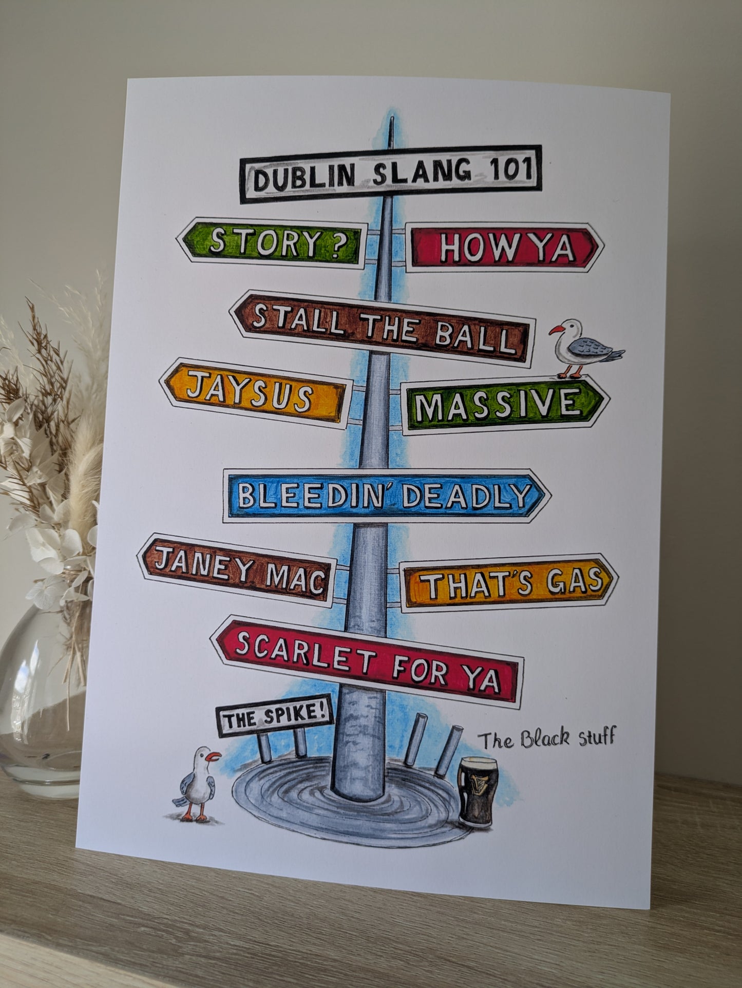 A4/A5 Art print, Dublin slang 101