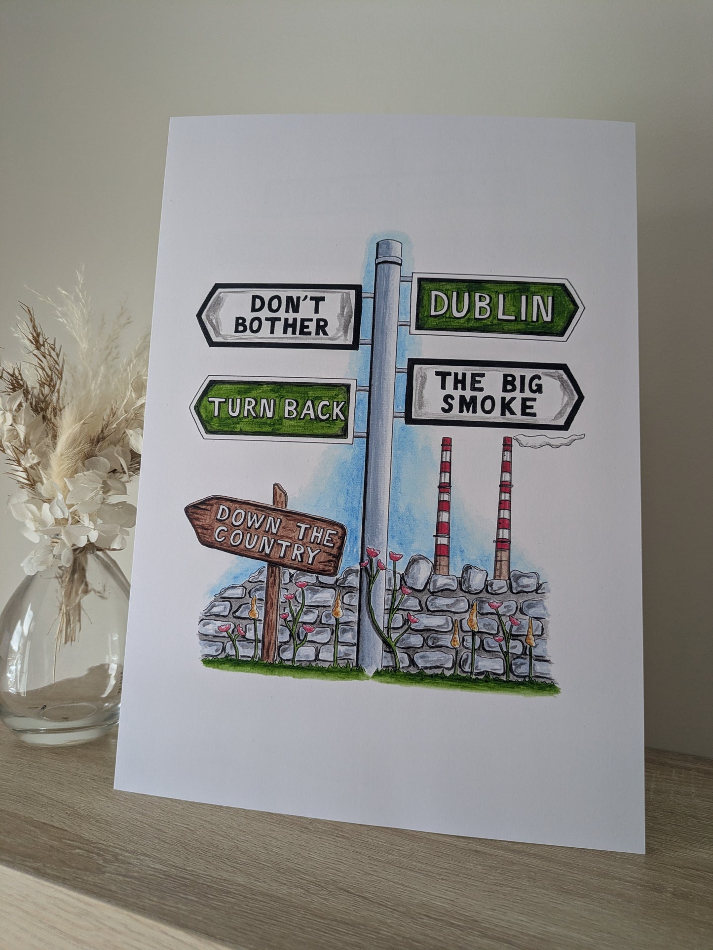 A4/A5 Art print, Dublin/Turn back
