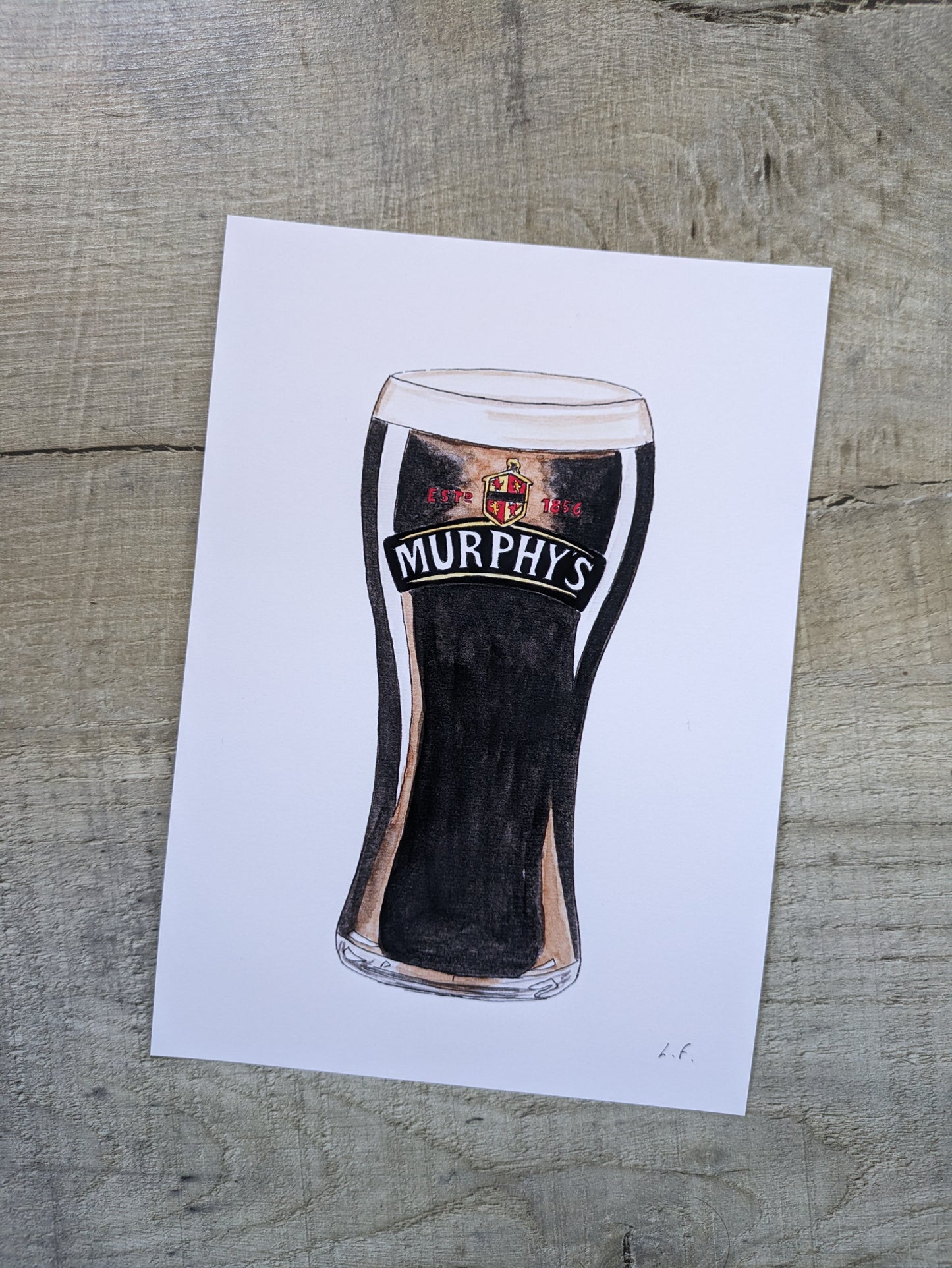 A5 Art Print, Pint of Murphy's