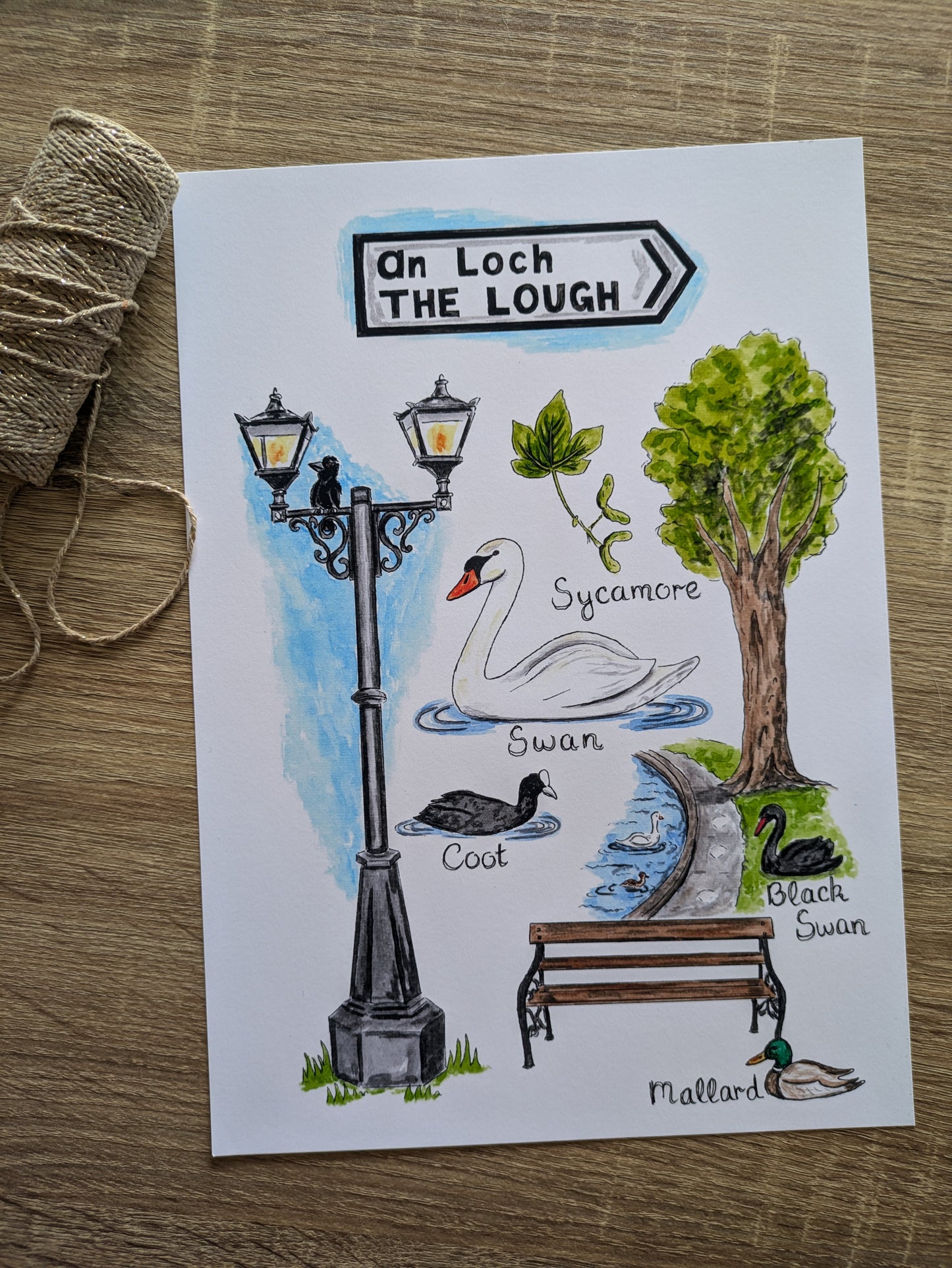 A4/A5 Art Print, The Lough