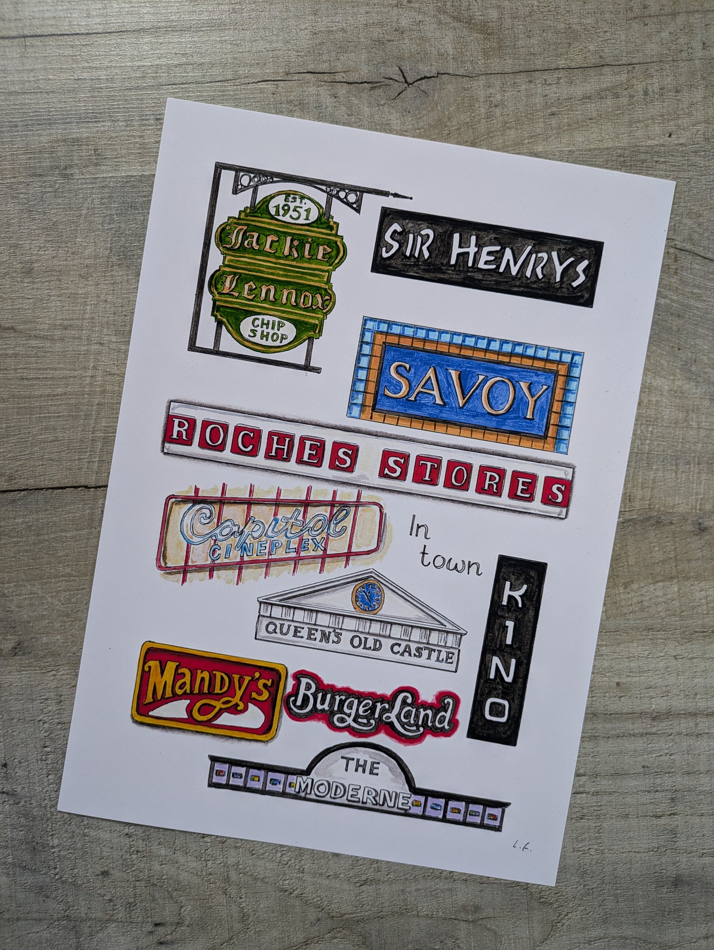 Print, In town