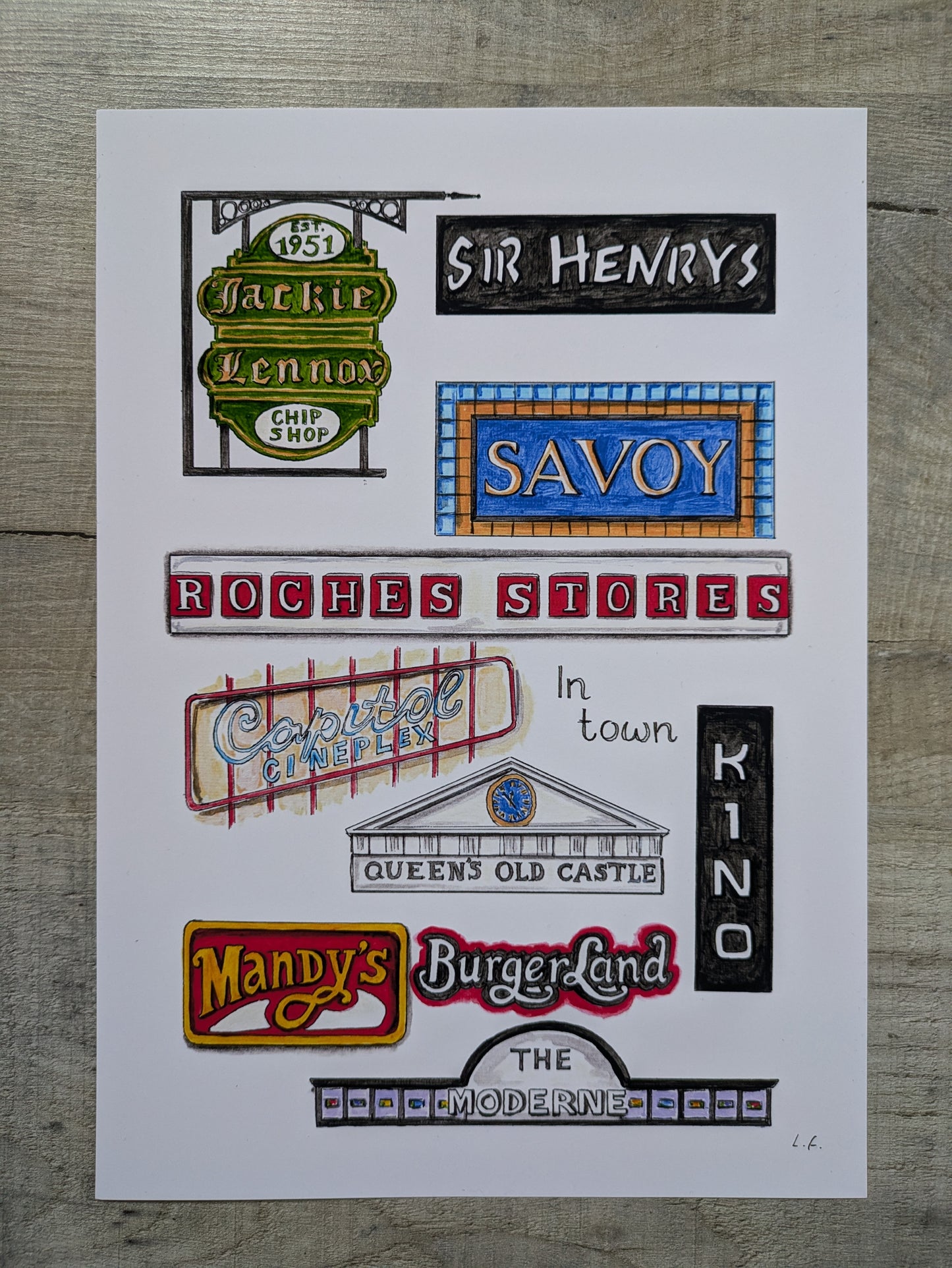 Print, In town