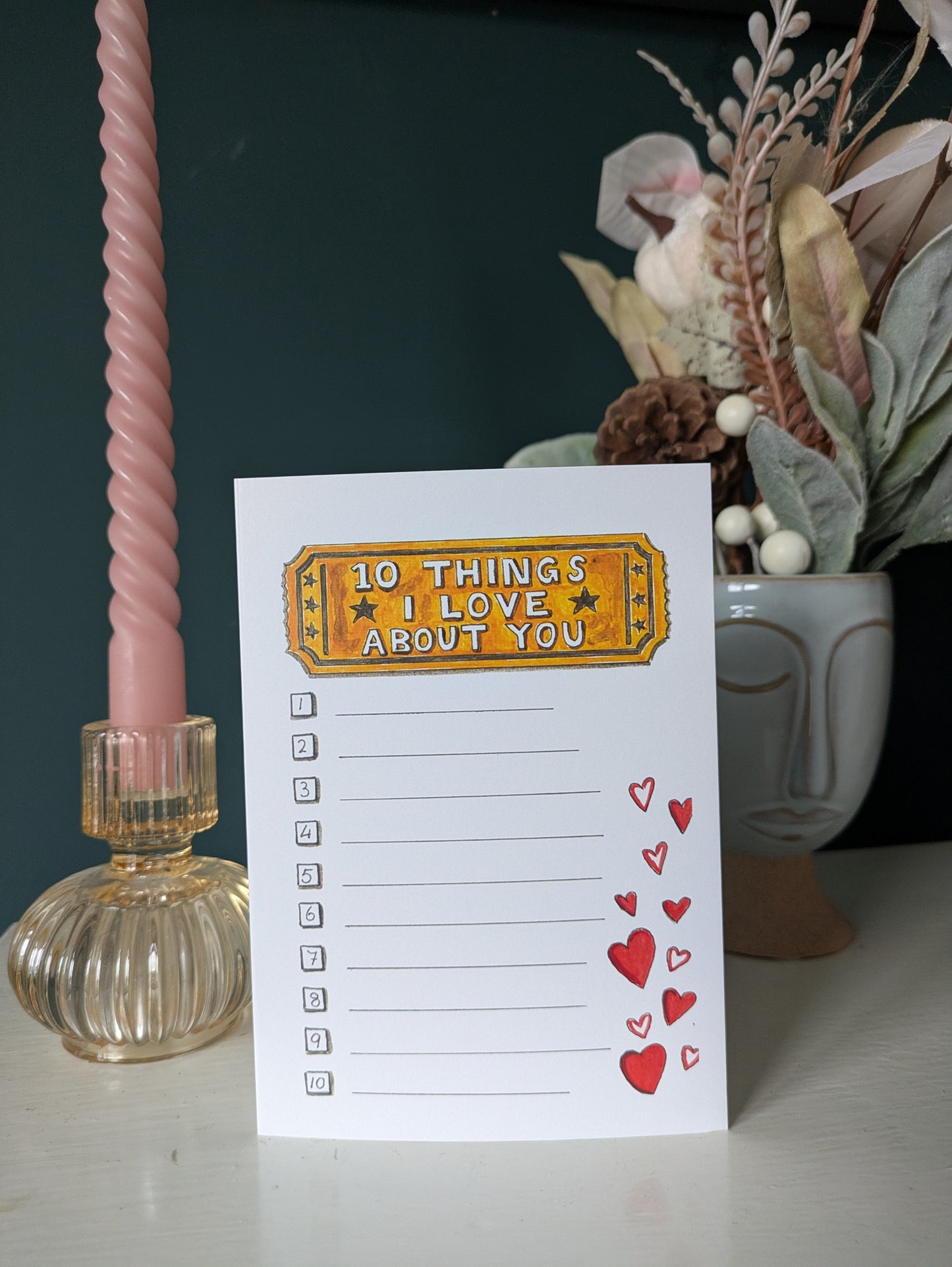 Greeting card, 10 things I love about you