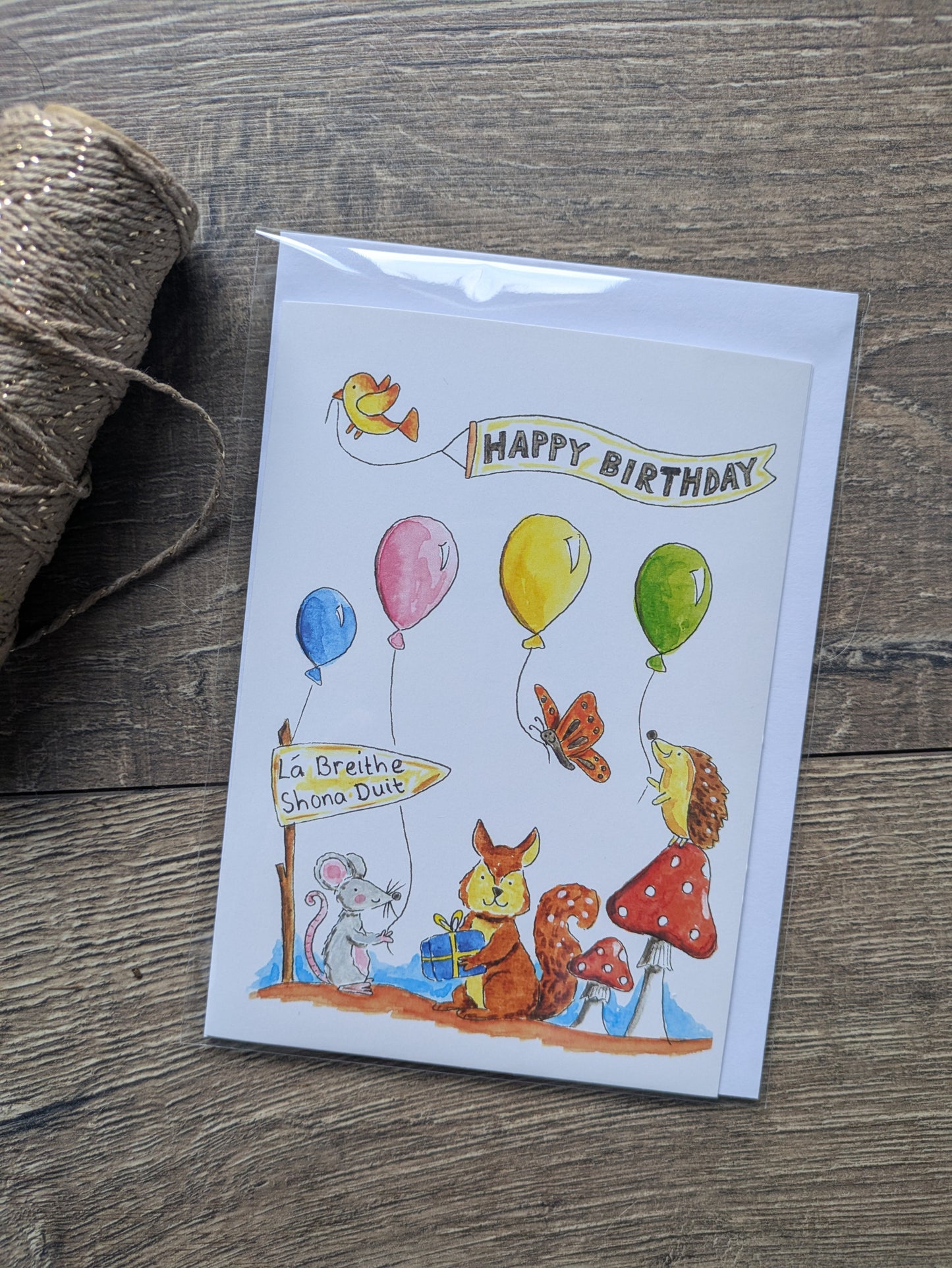 Greeting card, Forest friends, Happy Birthday