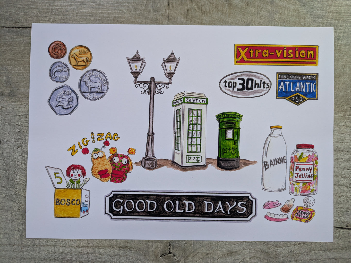 A4/A5 Art Print, Good old days
