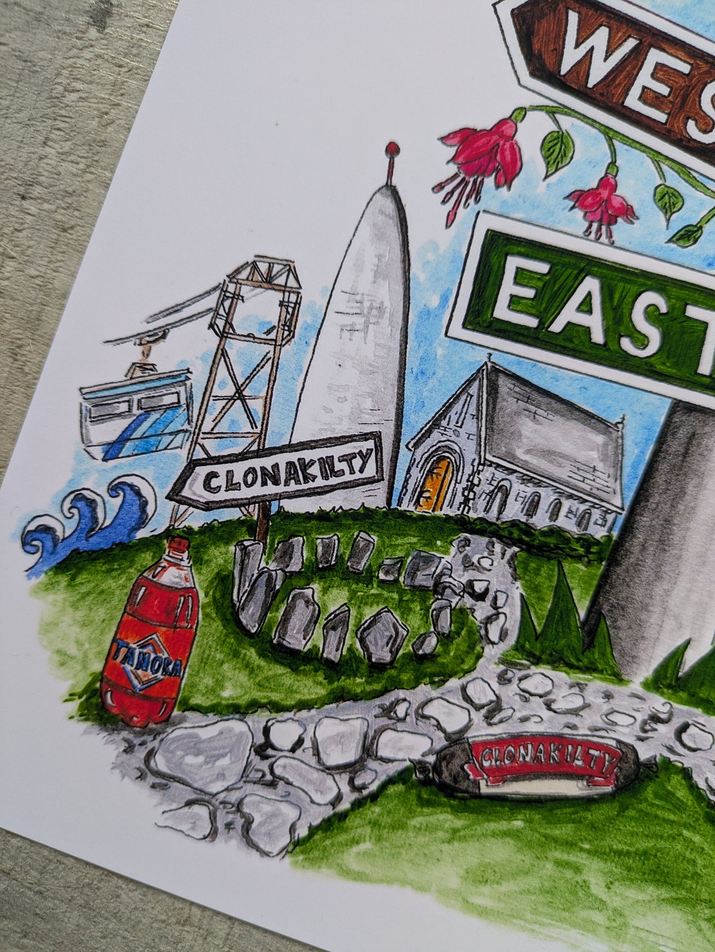 A4/A5 Art Print, All roads lead to Cork