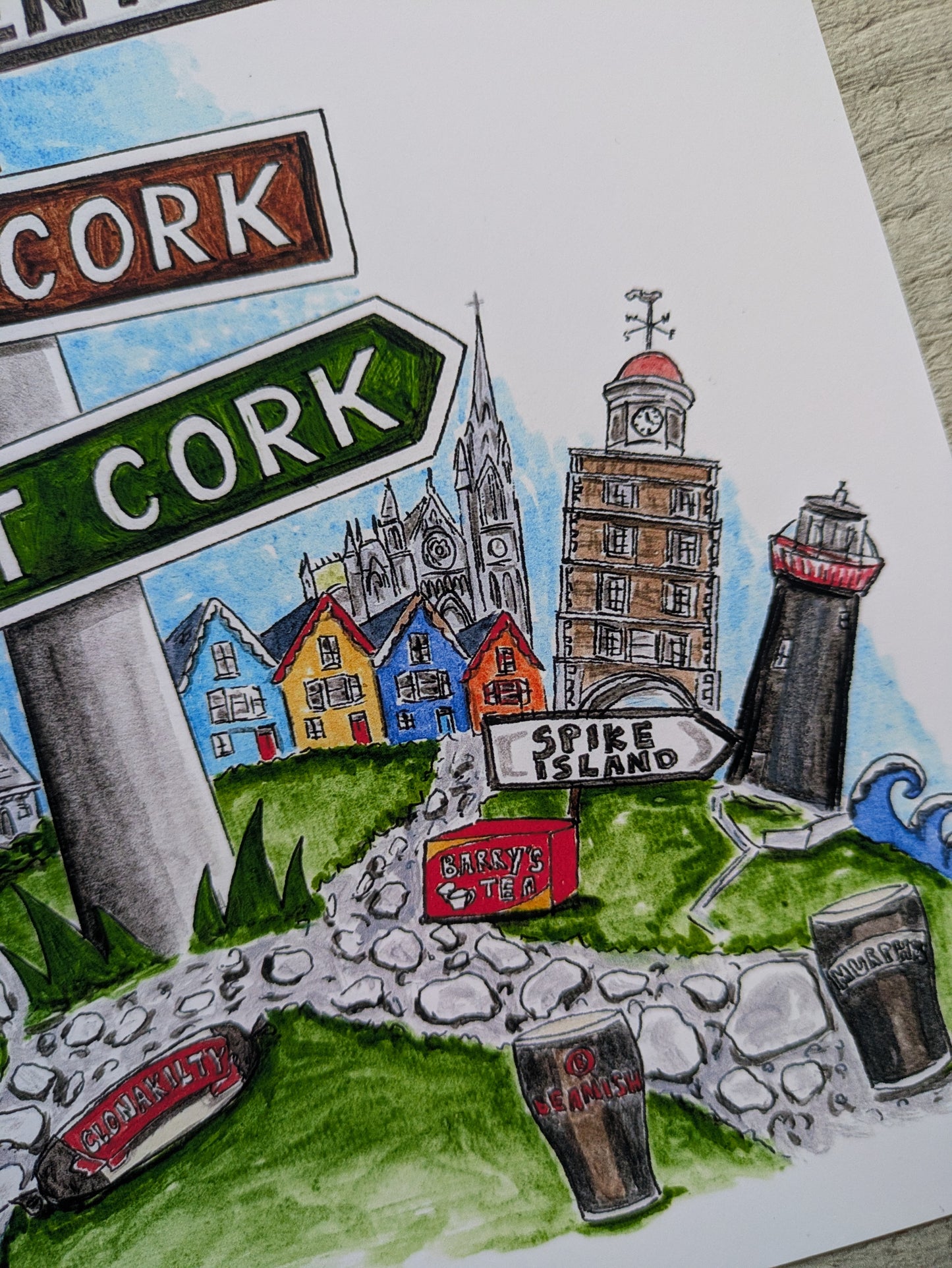 A4/A5 Art Print, All roads lead to Cork