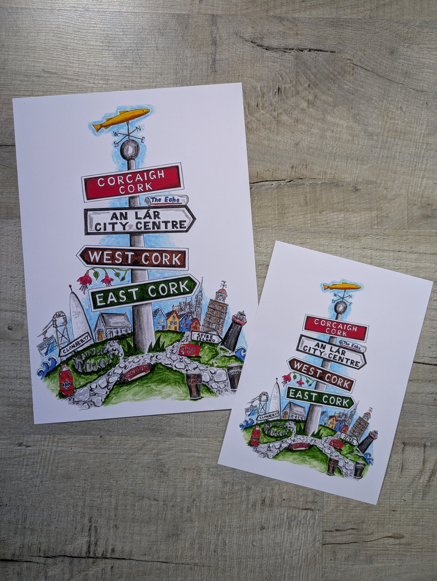 A4/A5 Art Print, All roads lead to Cork