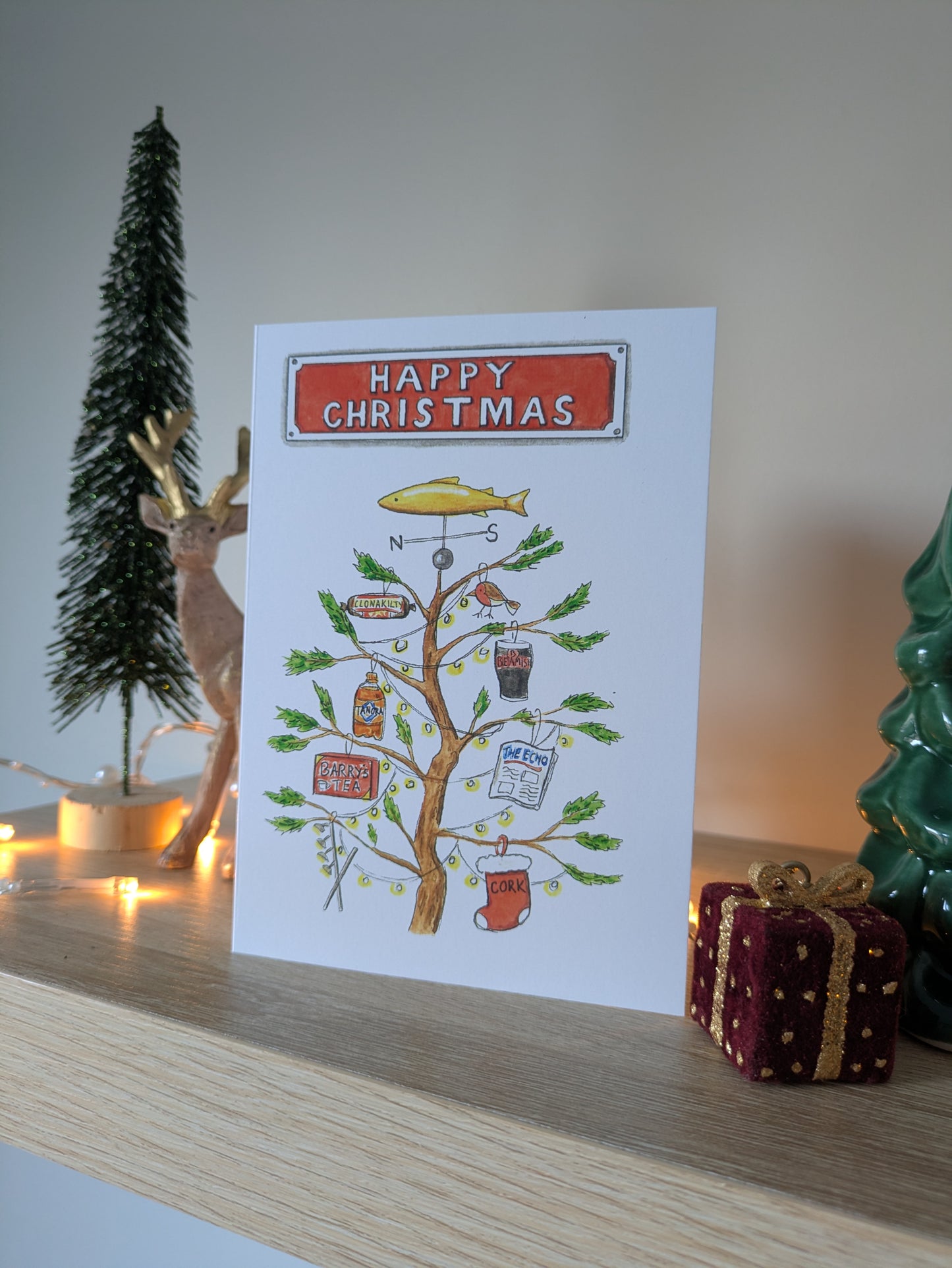 4. Christmas card, Cork tree