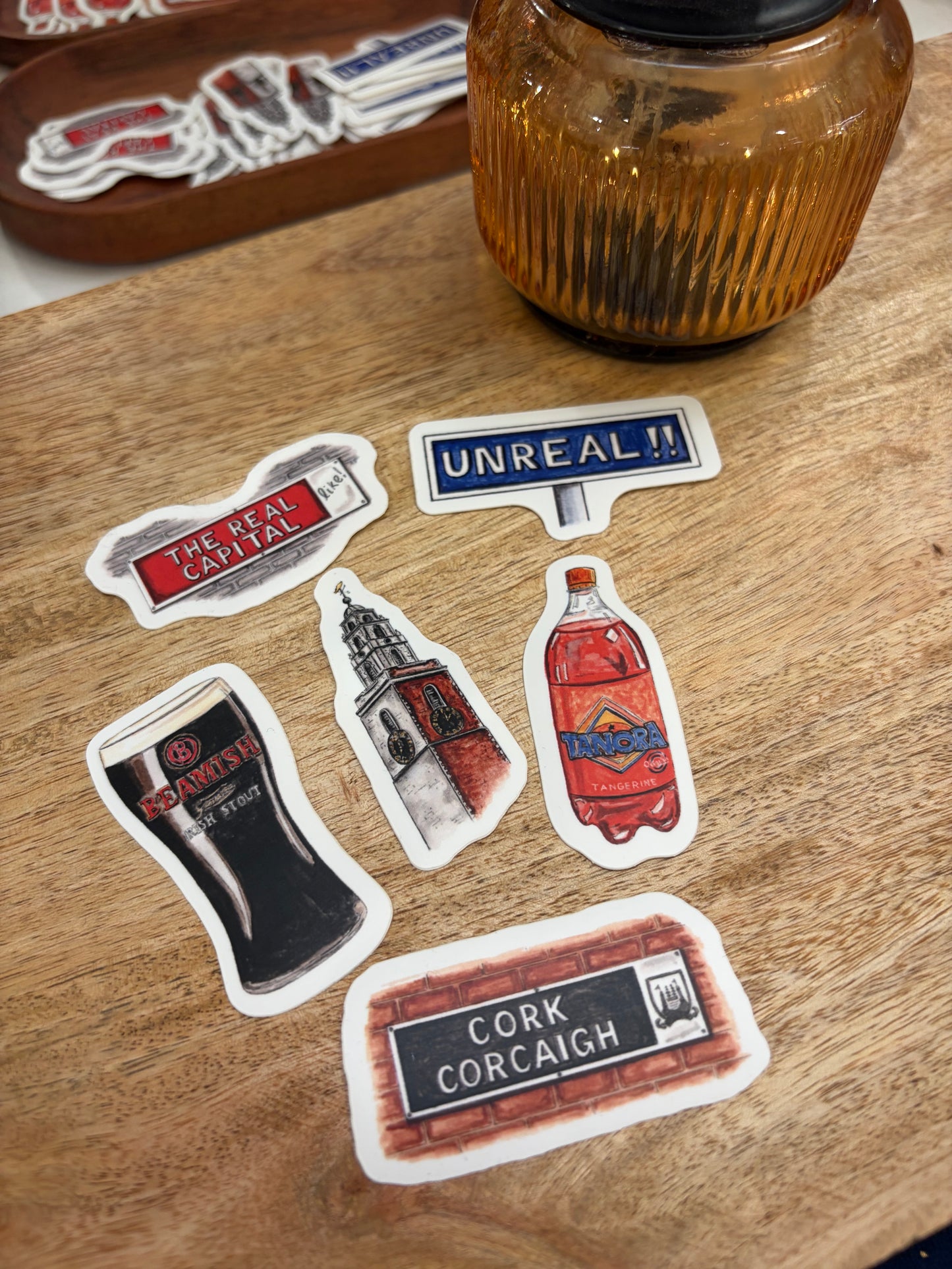 Cork Stickers, 6 pack