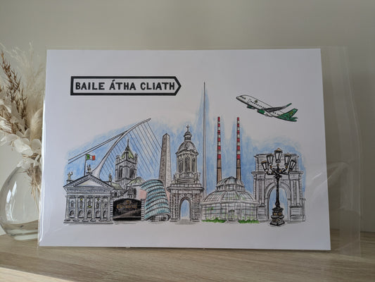 A4/A5 Art print, Dublin, Baile Átha Cliath