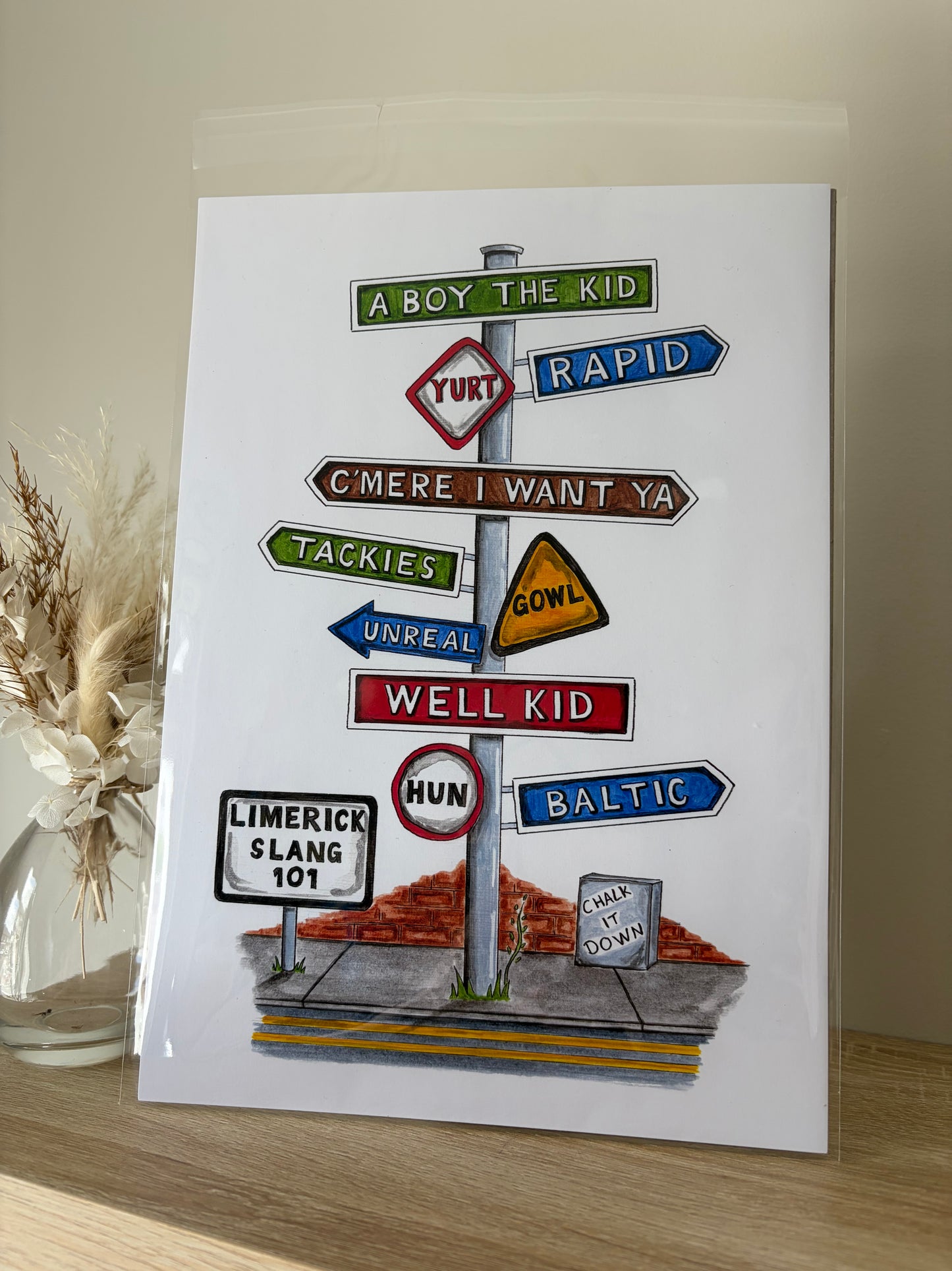 A4/A5 Art print, Limerick slang 101