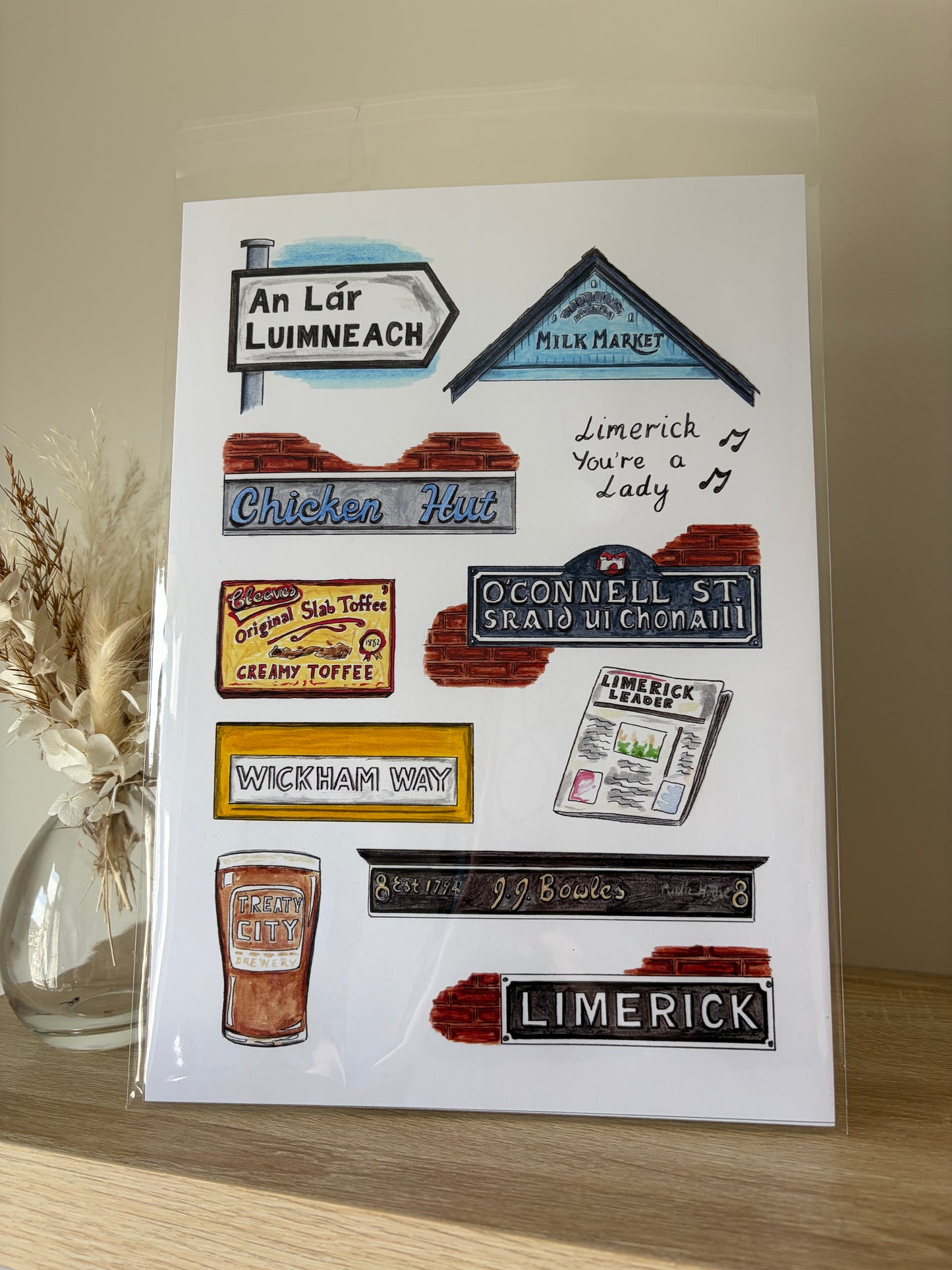 A4/A5 Art print, Limerick, You’re a Lady