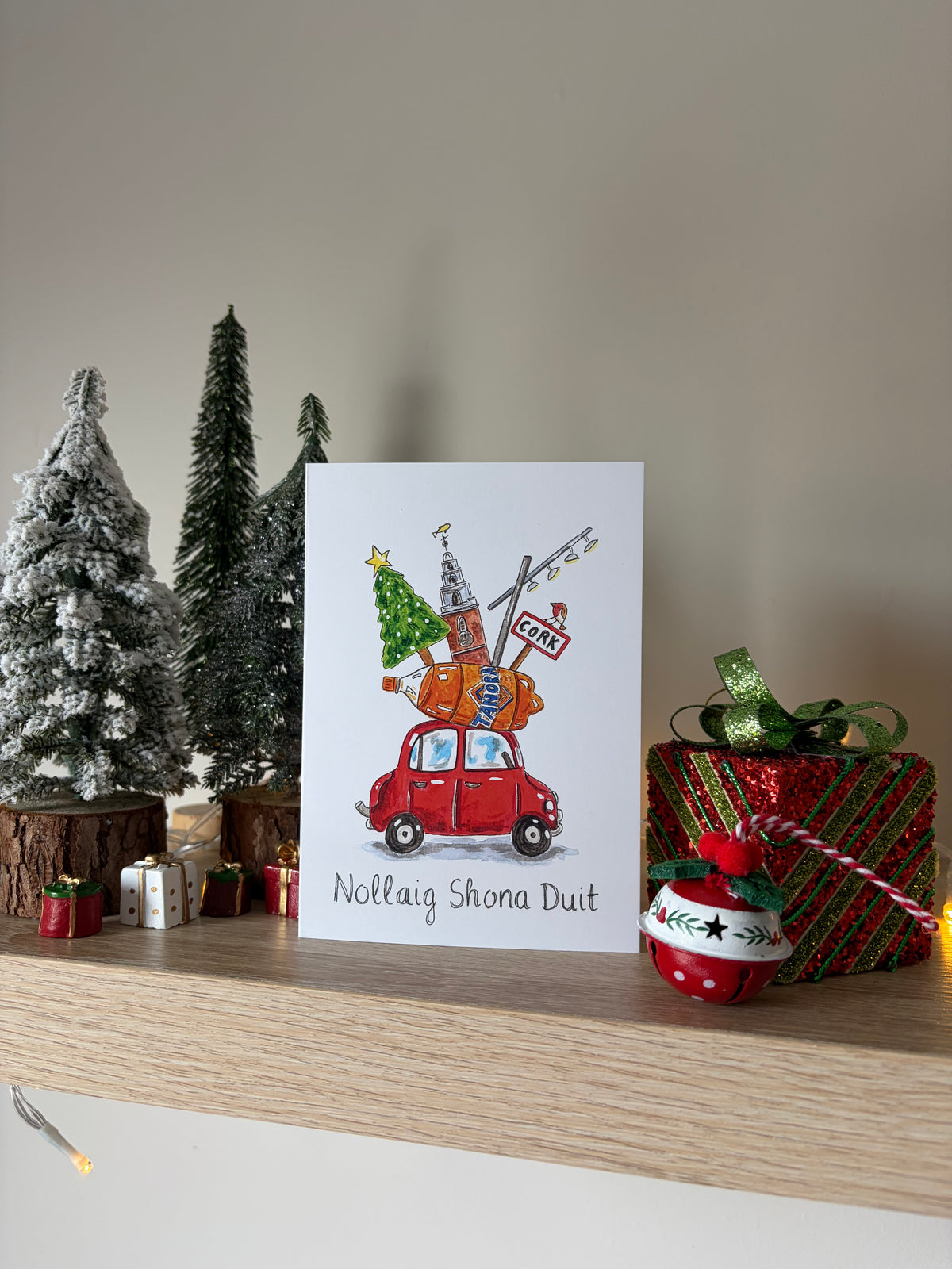 1.1 Cork Christmas cards, 5 pack