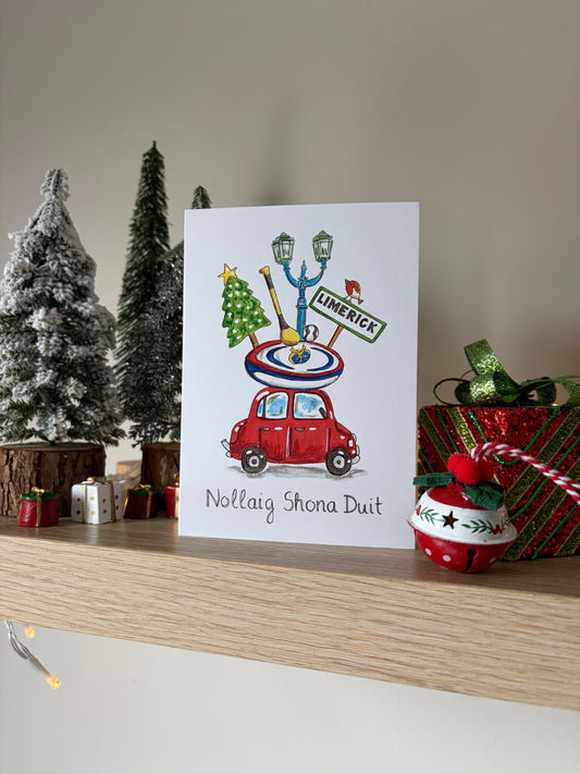 11. Limerick Christmas card, Driving home for Christmas