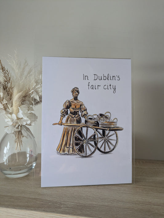 A5 Art print, Dublin, Molly Malone
