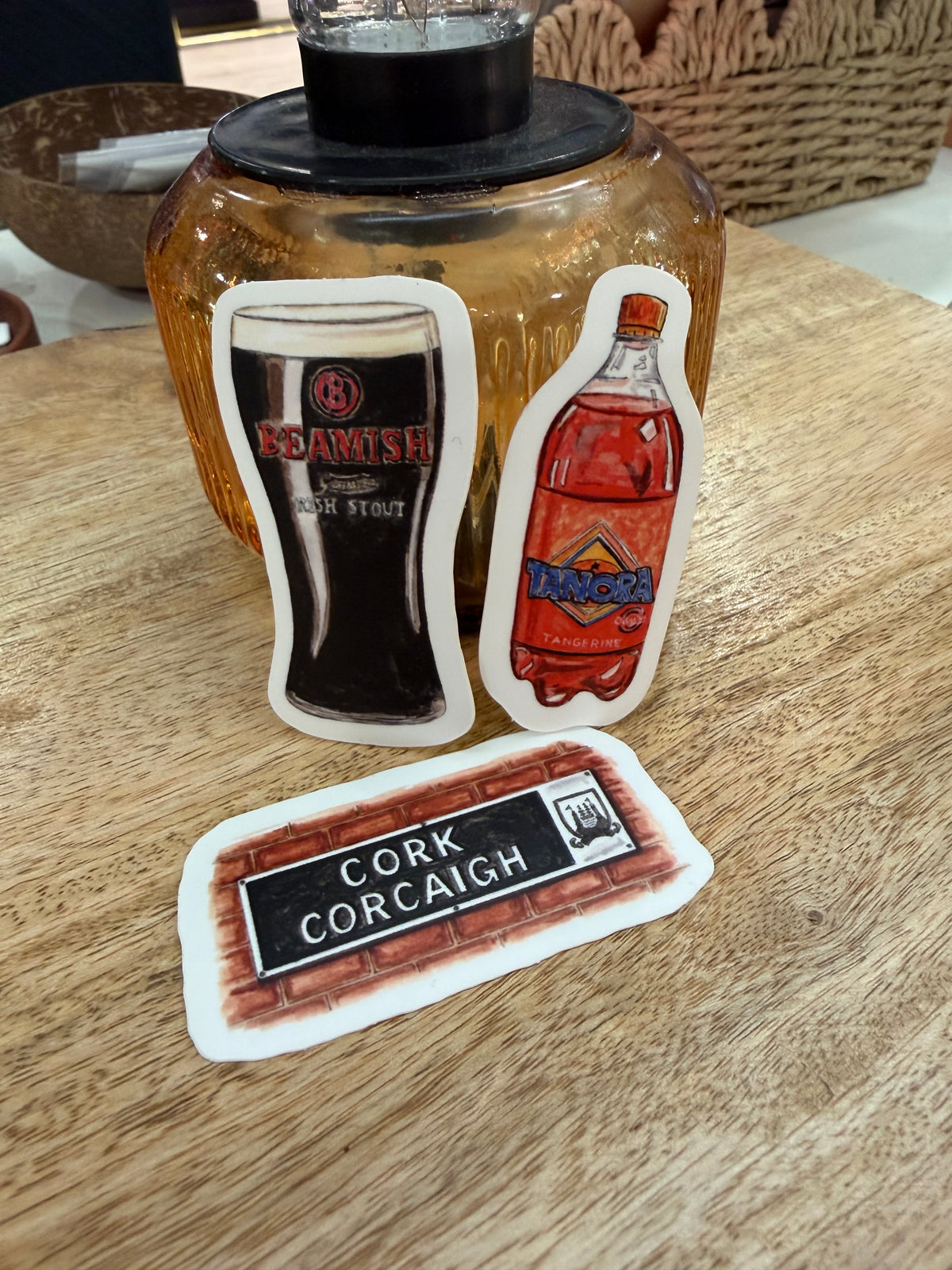 Cork stickers collection 1, 3 pack