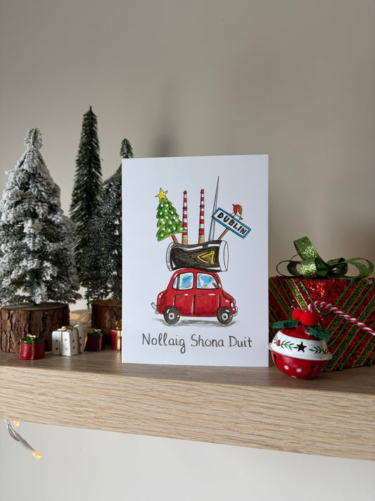 1.9 Dublin Christmas card, Driving home for Christmas