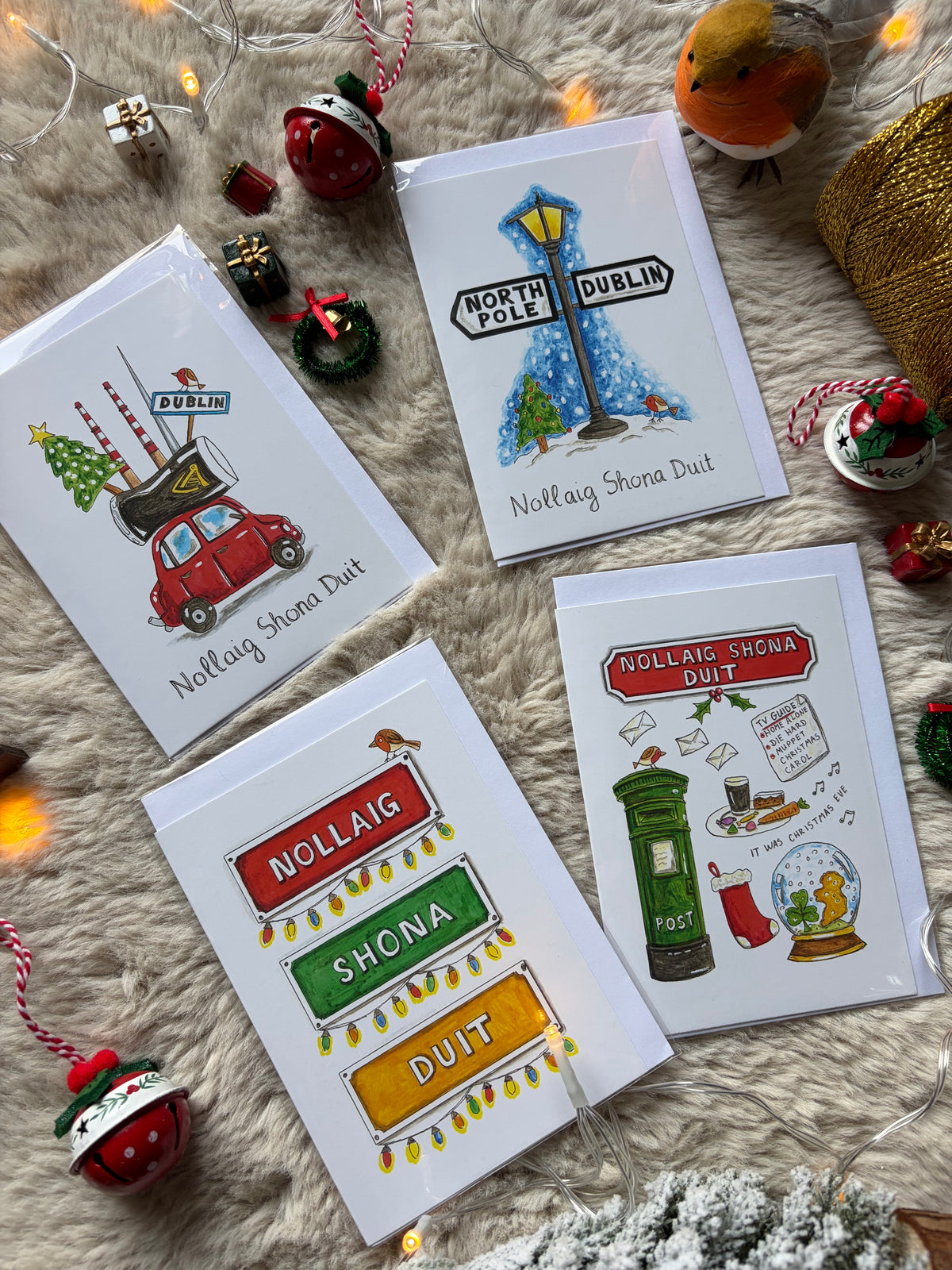 1.2 Dublin Christmas cards, 4 pack