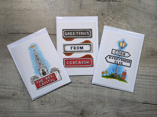 Greeting Cards, Bundle of 3 Cork Cards