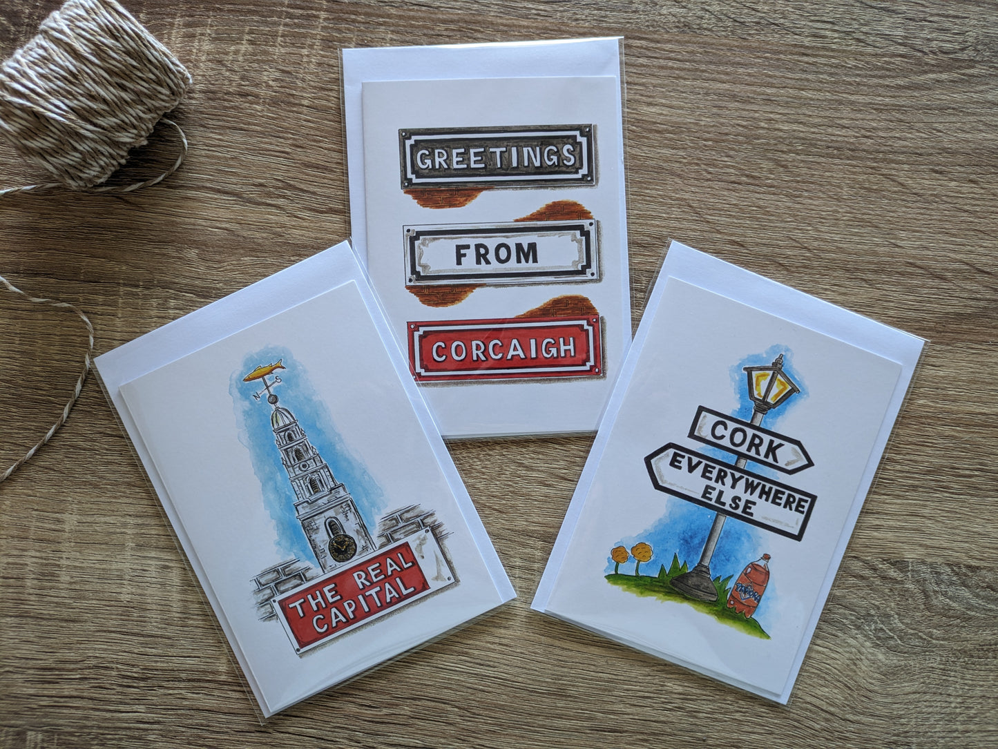 Greeting Cards, Bundle of 3 Cork Cards