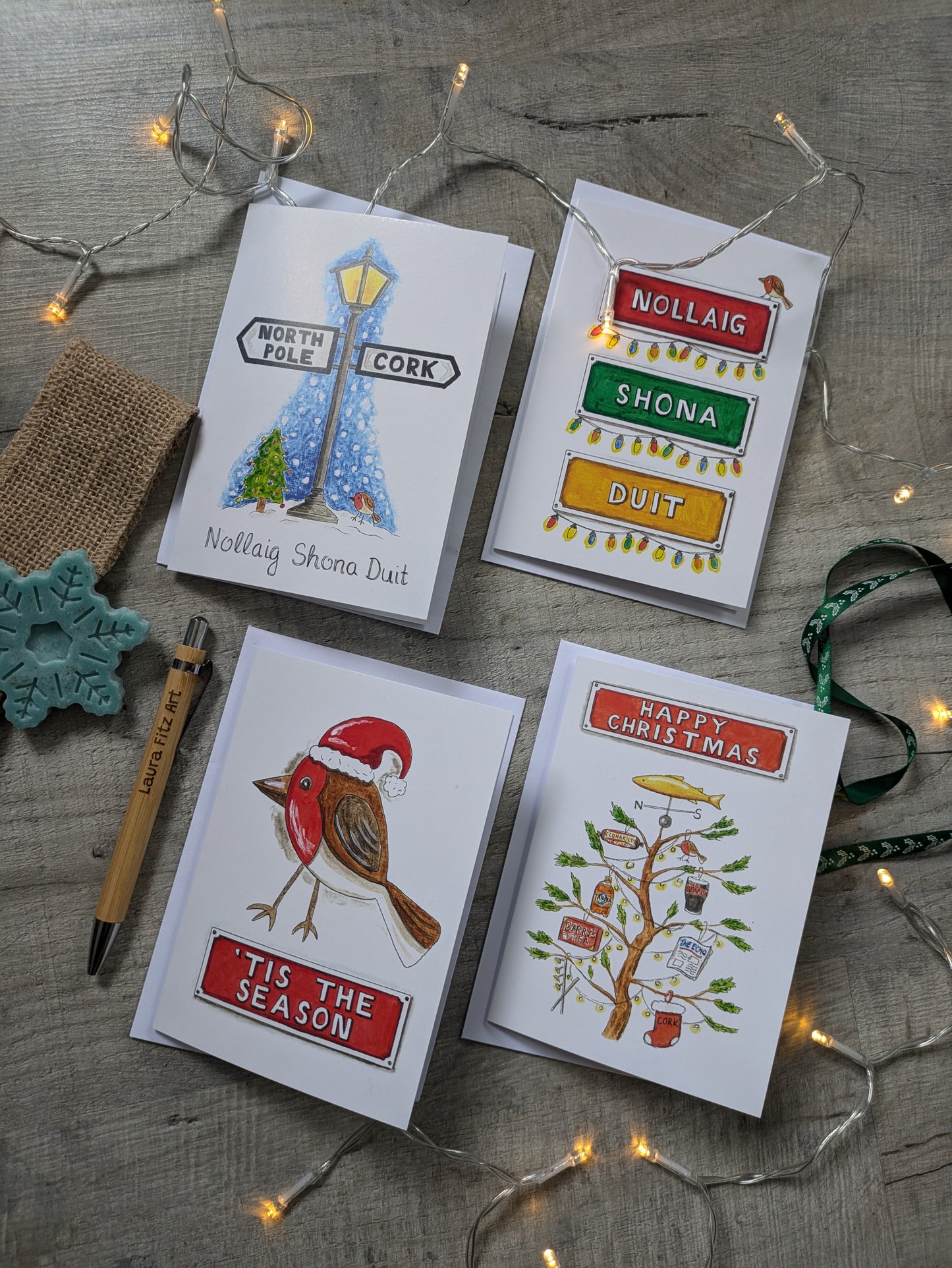 Christmas cards, 4 pack bundle