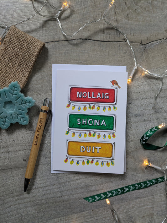 Christmas card, Nollaig Shona Duit