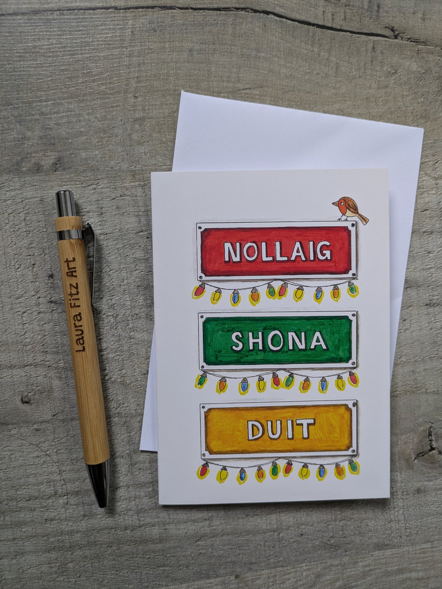 Christmas card, Nollaig Shona Duit