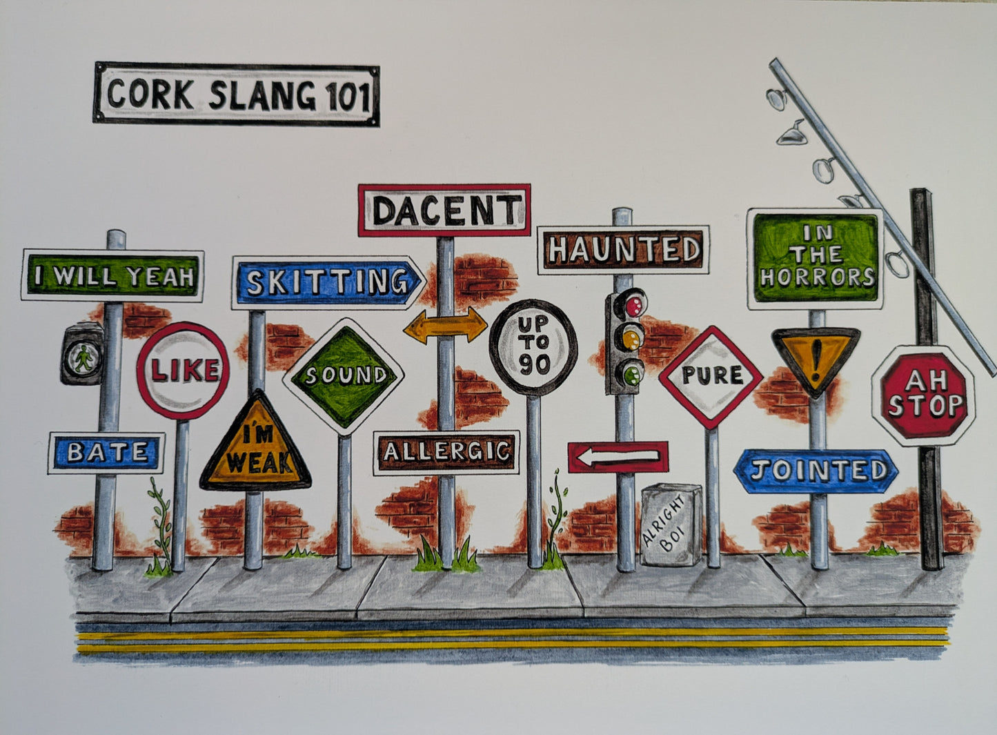 A4/A5 Art print, Cork Slang 101