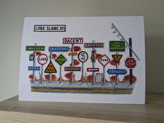 A4/A5 Art print, Cork Slang 101