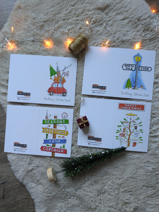 1. Christmas cards 4 pack