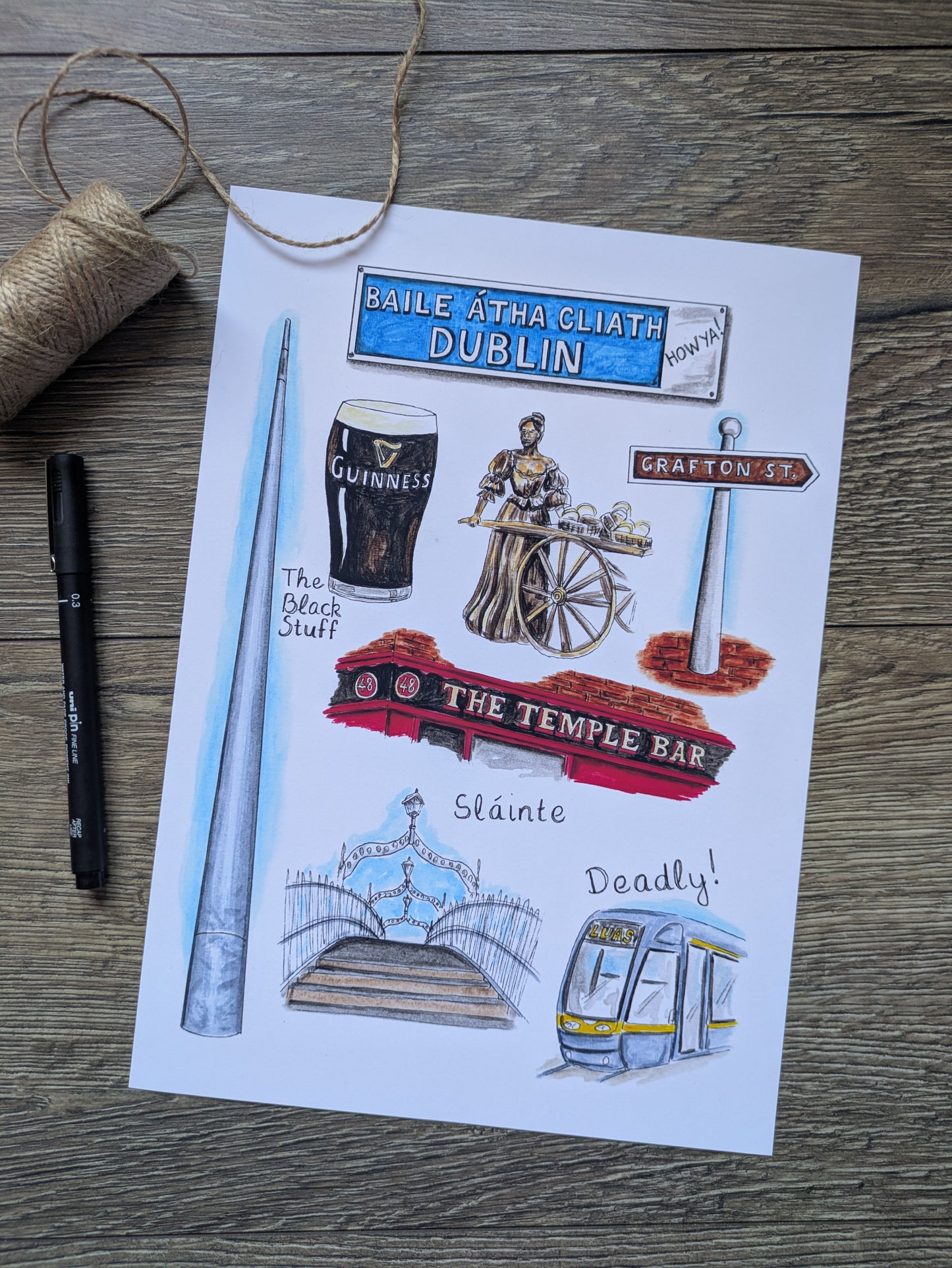 A4/A5 Art print, Dublin