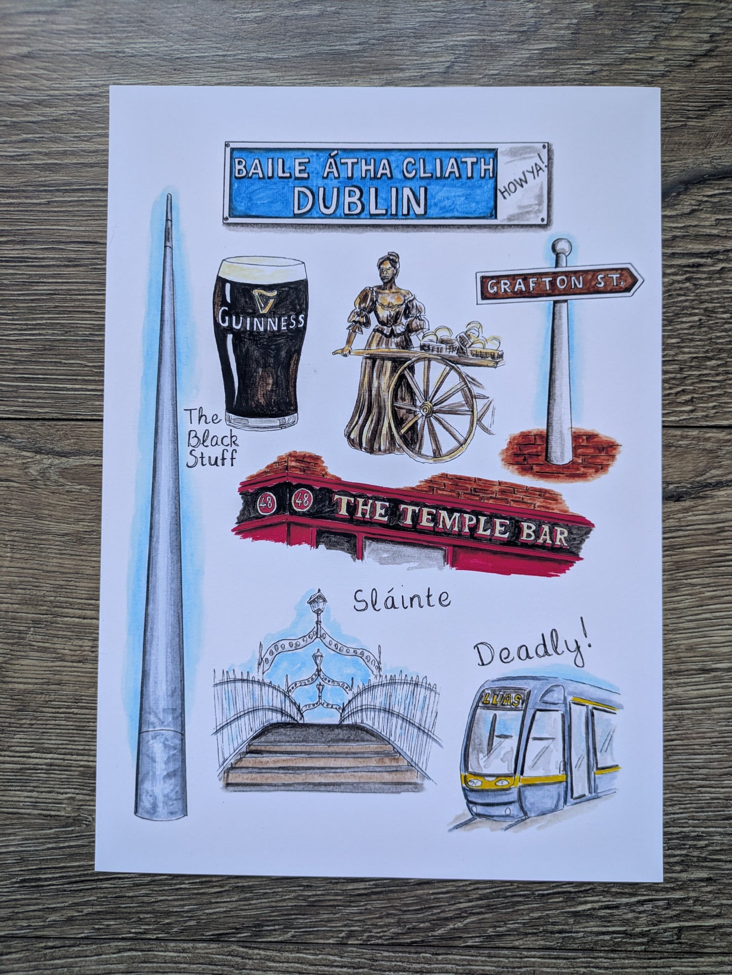 A4/A5 Art print, Dublin