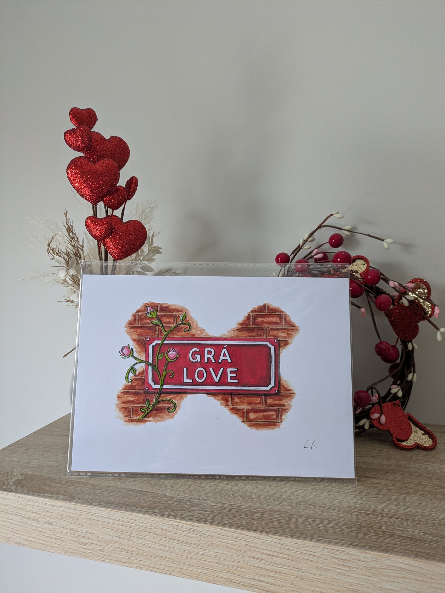 A5 Art print, Love/Grá