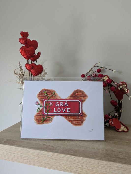 A5 Art print, Love/Grá
