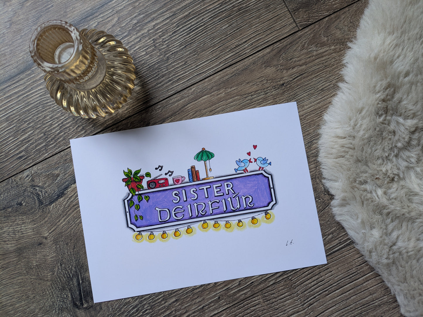 A5 Art print, Sister