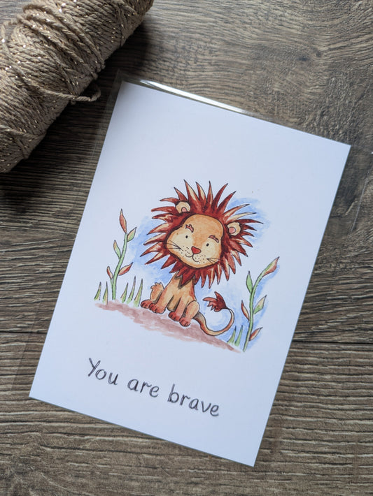 Affirmation Card, You are brave