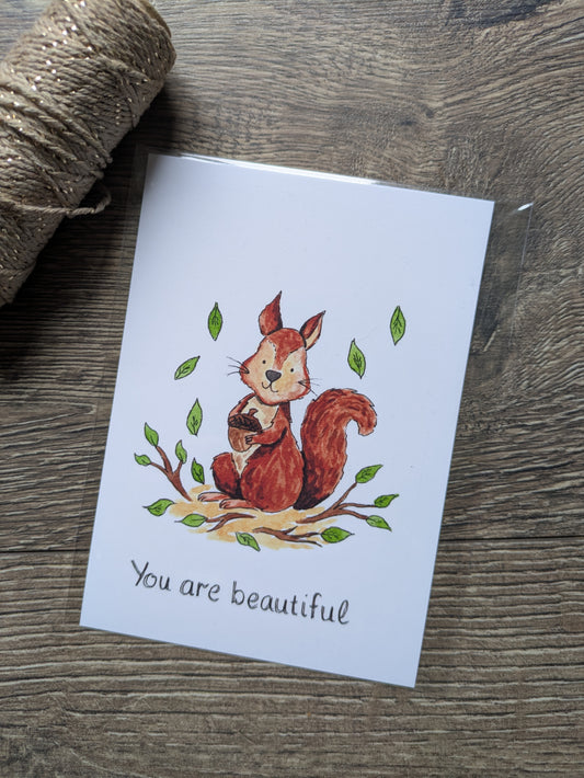 Affirmation Card, You are Beautiful