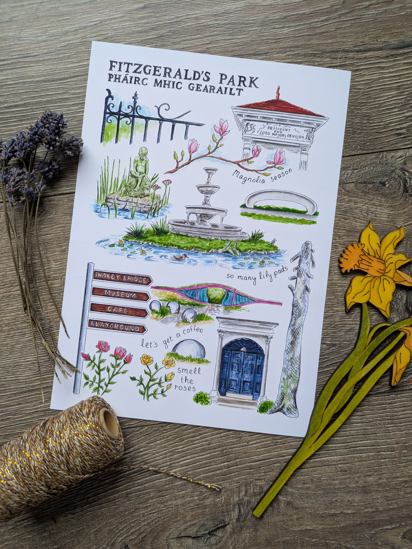 A4/A5 Art print, Fitzgerald's Park