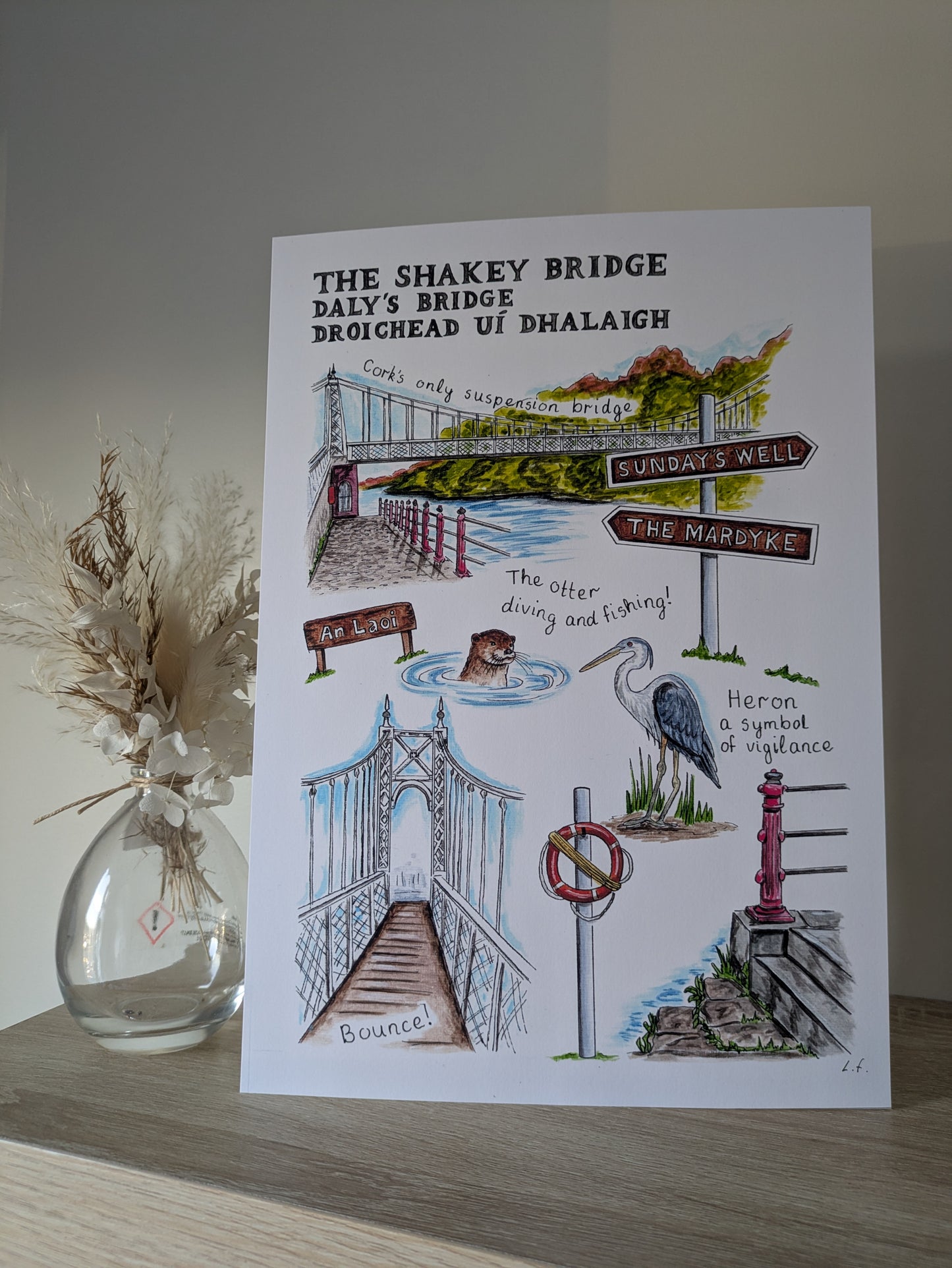 A4/A5 Art print, The Shakey Bridge