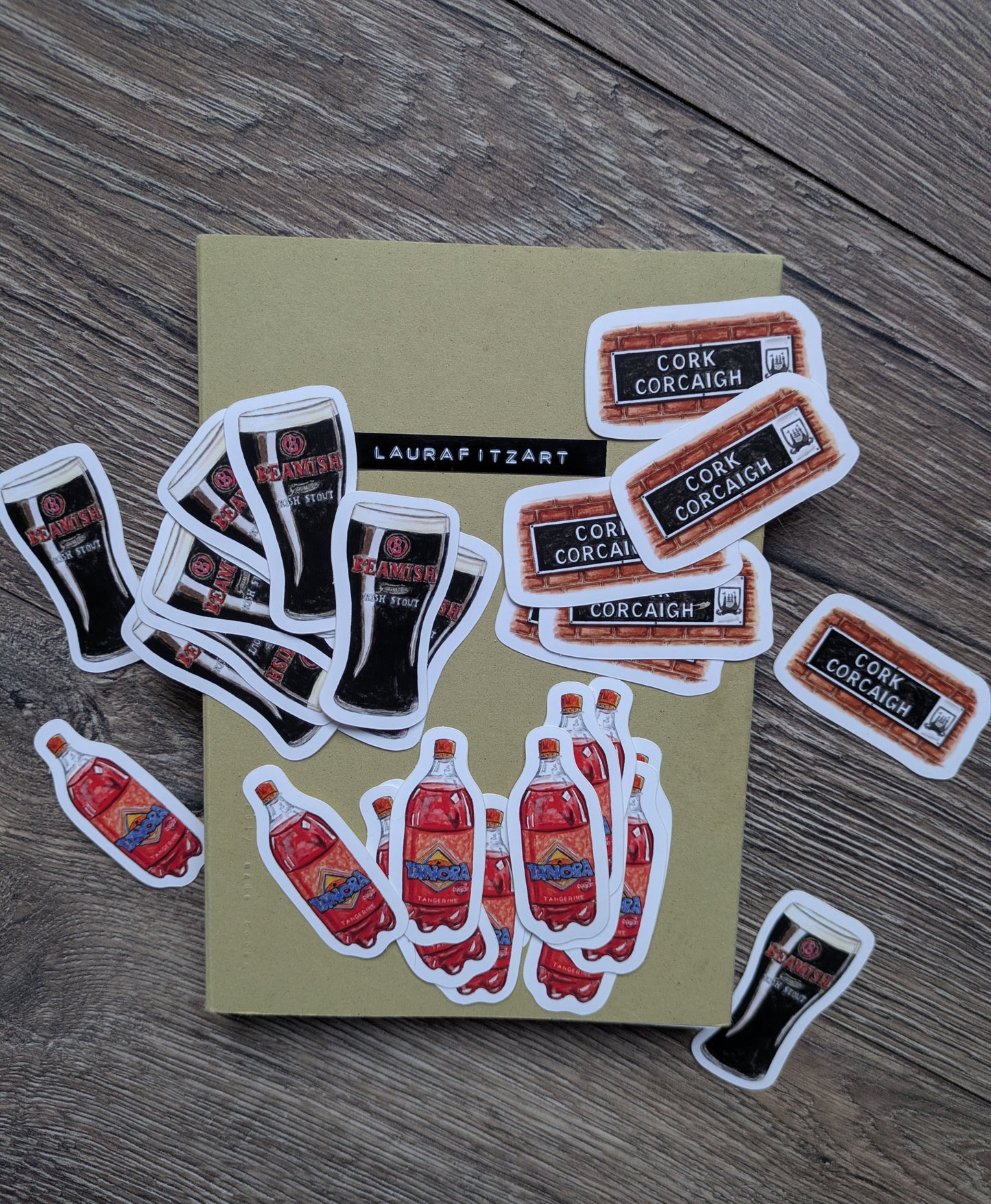 Cork stickers, 3 pack