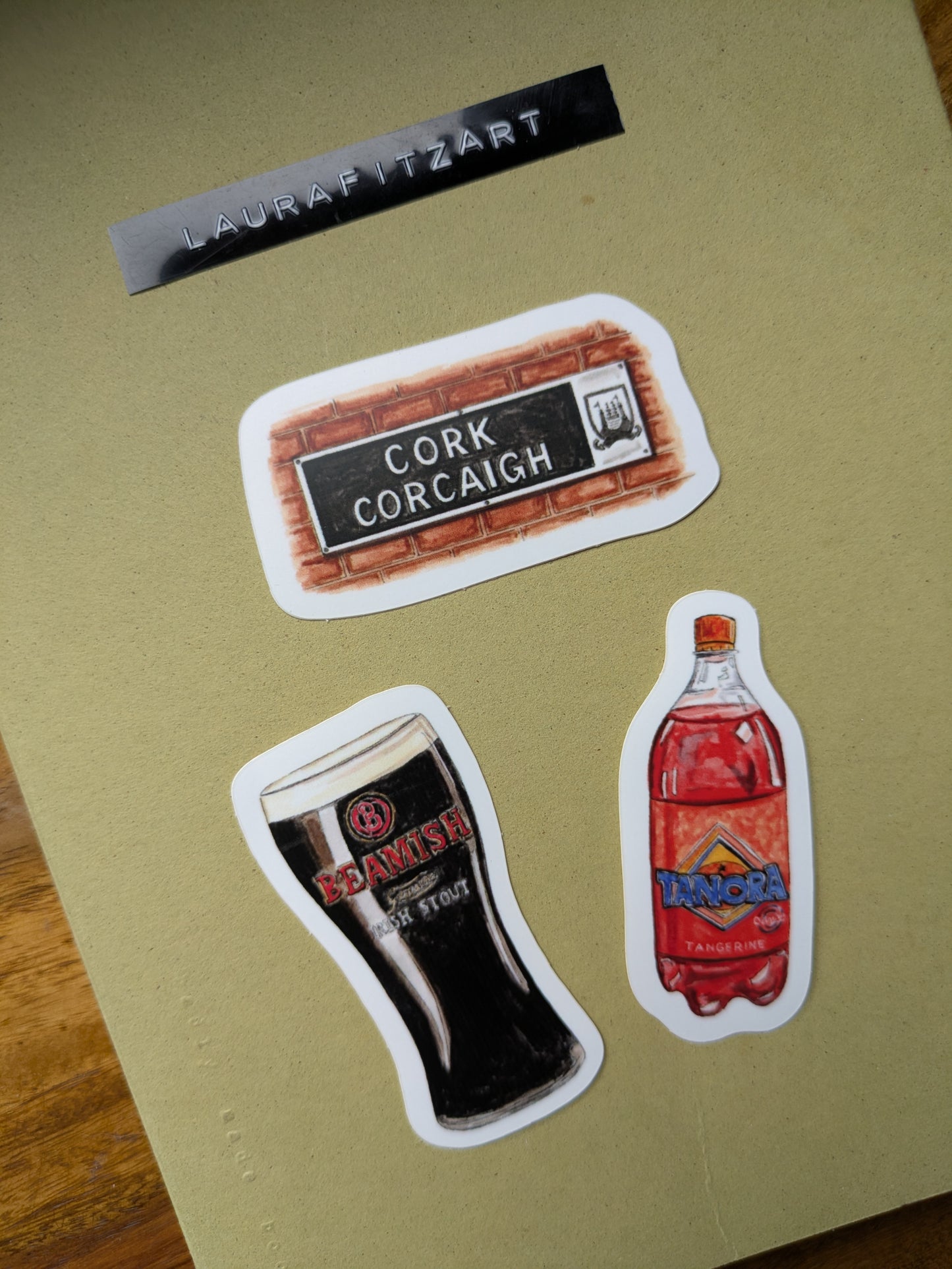 Cork stickers, 3 pack