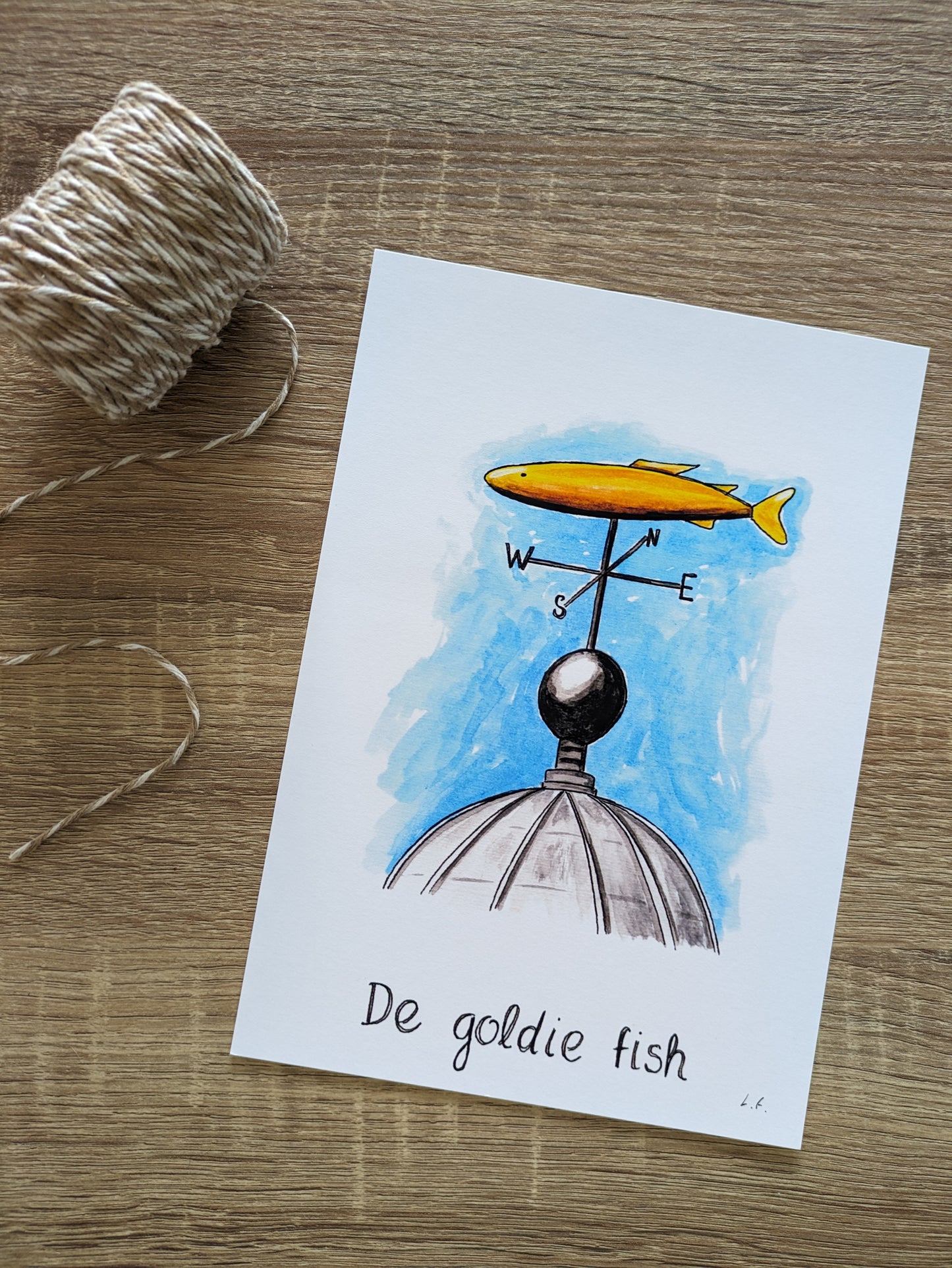 Print, De Goldie Fish