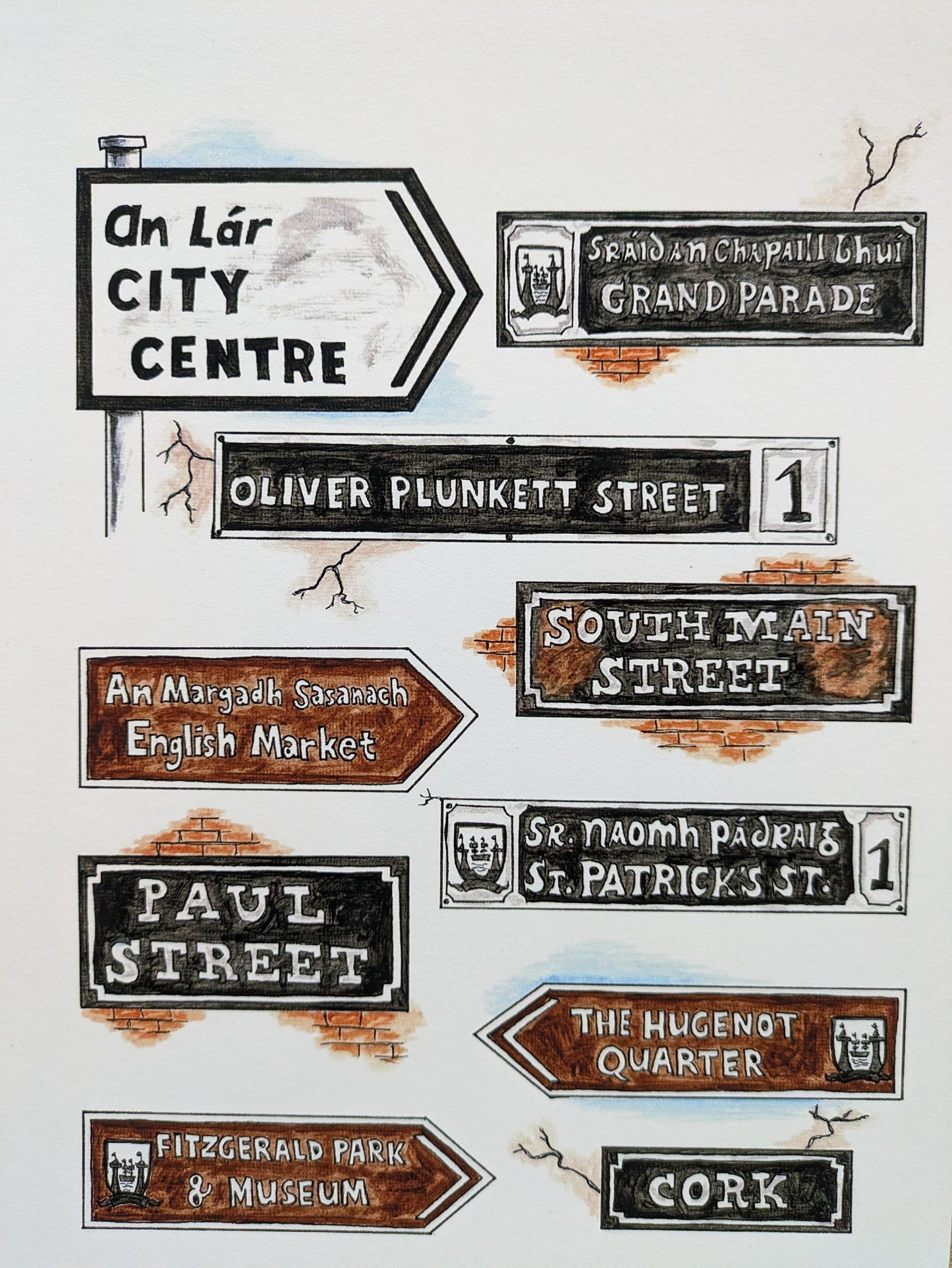 Print, Cork Street Signs