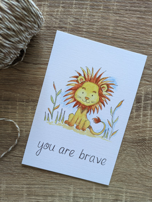 Affirmation Card, You are brave