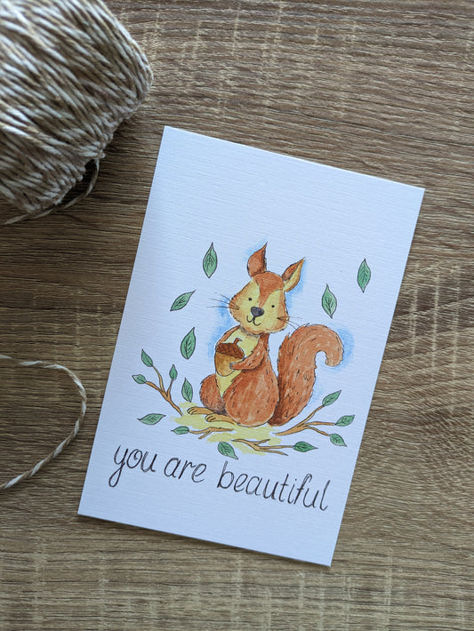 Affirmation Card, You are Beautiful